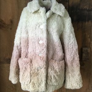Anthropologie Faux Fur Coat